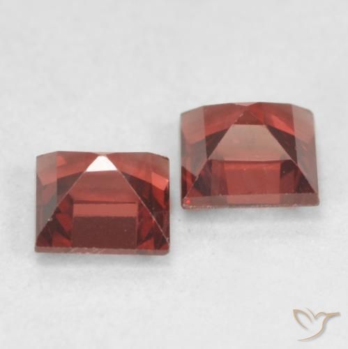 Pedras preciosas de Granada Piropo vermelho médio natural de 0.94 ct, Quadrado, VVS-VS