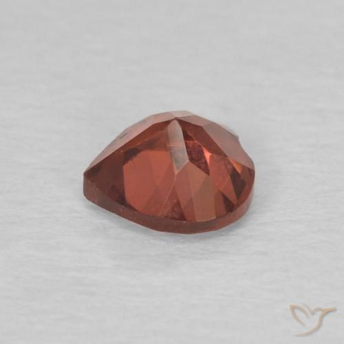 Granada Piropo groselha vermelha Natural 0.60ct, Coração, VVS-VS