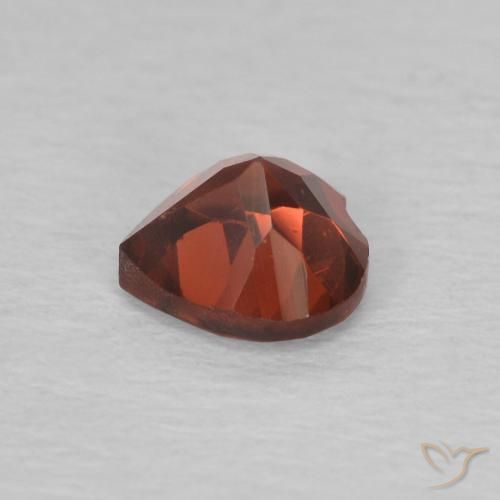Granada Piropo groselha vermelha Natural 0.65ct, Coração, VVS-VS