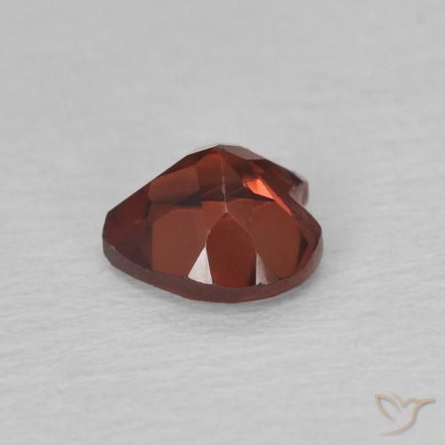 Granada Piropo Vermelho brilhante Natural 0.64ct, Coração, VVS-VS
