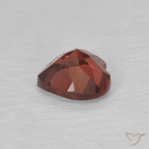 Granada Piropo groselha vermelha Natural 0.59ct, Coração, VVS-VS