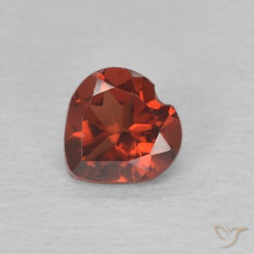 0.58ct Natural groselha vermelha Granada Piropo, Coração, VVS-VS