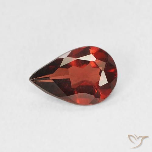 0.68ct Natural Vermelho Sangue Profundo Granada Piropo, Formato de pêra, VS