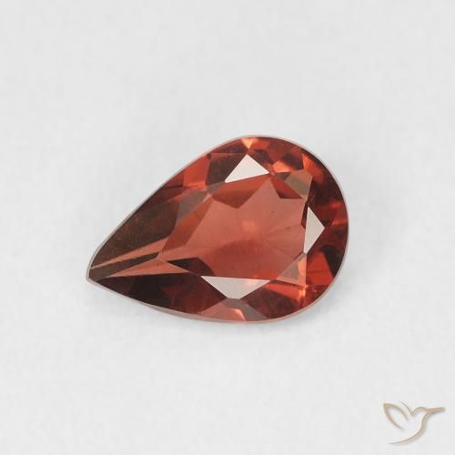 0.71ct Natural Vermelho Escarlate Profundo Granada Piropo, Formato de pêra, VS