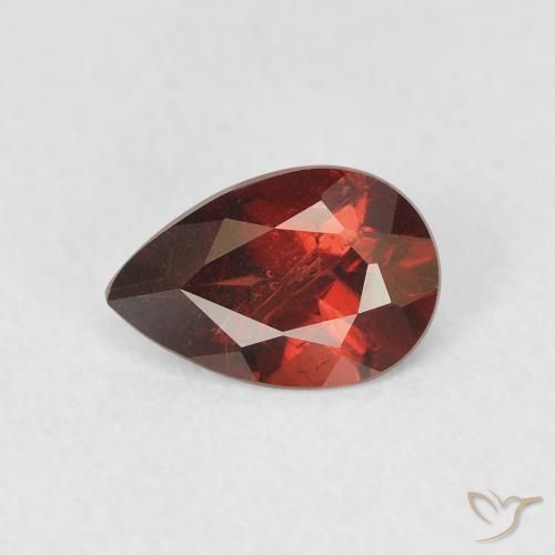 0.80ct Natural Vermelho Sangue Profundo Granada Piropo, Formato de pêra, VS