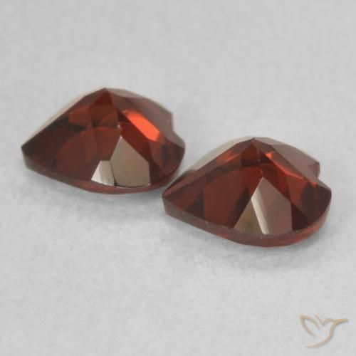 Pedras preciosas de Granada Piropo groselha vermelha natural de 1.06 ct, Coração, VVS-VS