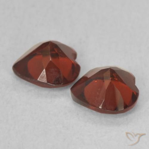 Pedras preciosas de Granada Piropo vermelho médio natural de 1.12 ct, Coração, VVS-VS