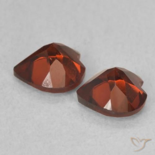 Pedras preciosas de Granada Piropo groselha vermelha natural de 1.07 ct, Coração, VVS-VS