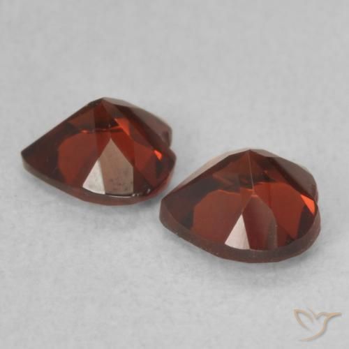 Pedras preciosas de Granada Piropo groselha vermelha natural de 1.08 ct, Coração, VVS-VS