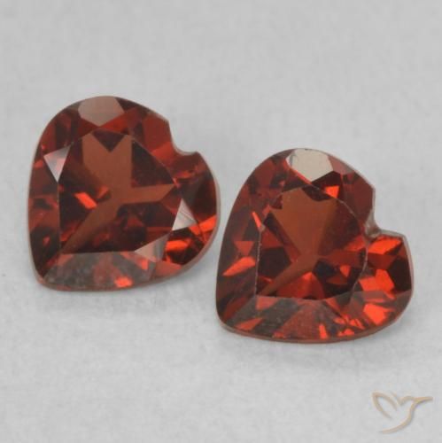 1.07ctw Natural vermelho médio Granada Piropo, Coração, VVS-VS