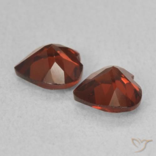 Pedras preciosas de Granada Piropo vermelho médio natural de 1.07 ct, Coração, VVS-VS