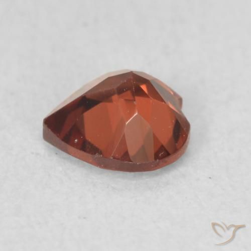 Granada Piropo Vermelho escarlate Natural 0.57ct, Coração, VVS