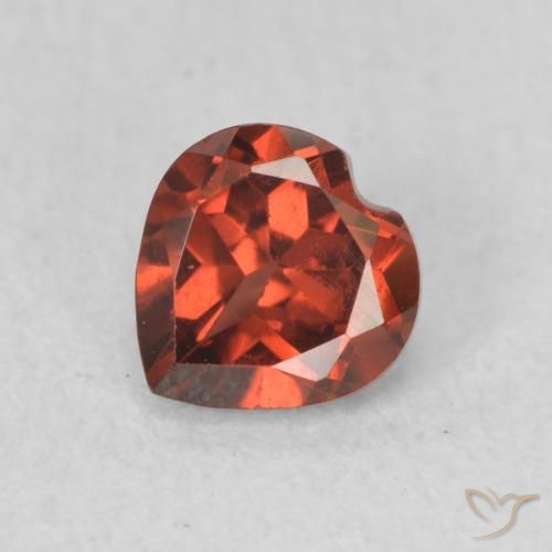 0.66ct Natural Vermelho escarlate Granada Piropo, Coração, VVS