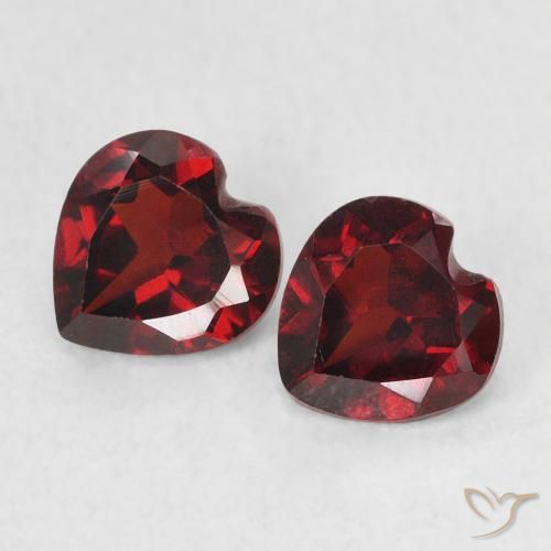 1.07ctw Natural Vermelho escuro Granada Piropo, Coração, VS