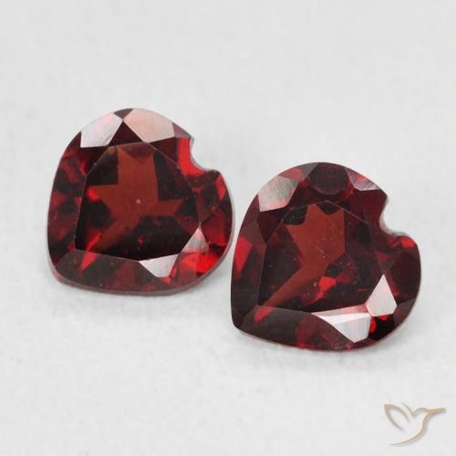 1.15ctw Natural Vermelho escuro Granada Piropo, Coração, VS
