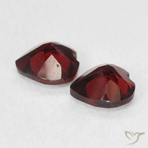 Pedras preciosas de Granada Piropo Vermelho escuro natural de 1.15 ct, Coração, VS