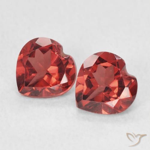 1.23ctw Natural Vermelho Escarlate Profundo Granada Piropo, Coração, VS