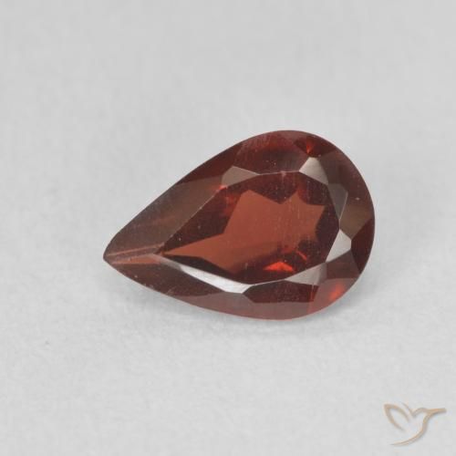 0.73ct Natural Vermelho escuro Granada Piropo, Formato de pêra, VVS-VS