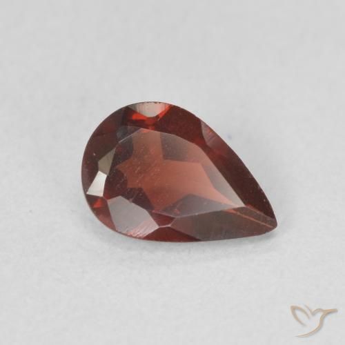 Granada Piropo Vermelho escuro Natural 0.73ct, Formato de pêra, VVS-VS