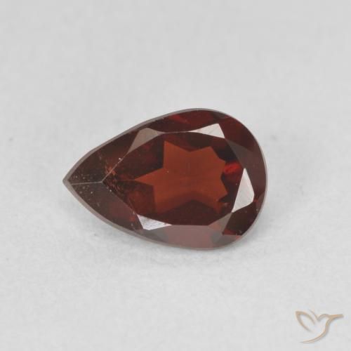 0.80ct Natural Vermelho escuro Granada Piropo, Formato de pêra, VVS-VS