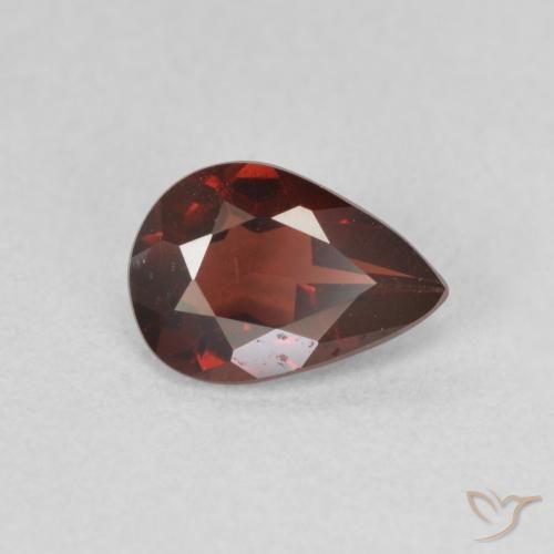 0.73ct Natural Vermelho escuro Granada Piropo, Formato de pêra, VVS-VS