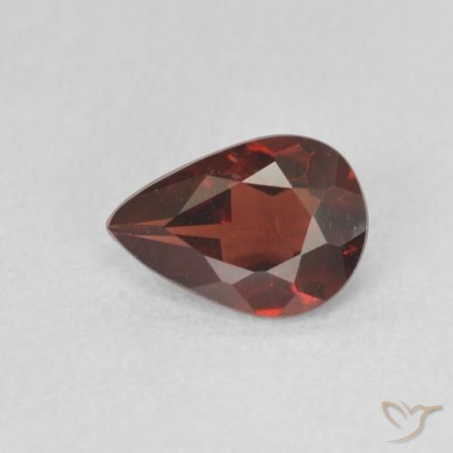 Granada Piropo Vermelho escuro Natural 0.73ct, Formato de pêra, VVS-VS