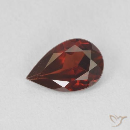 0.69ct Natural Sangria Tinto Granada Piropo, Formato de pêra, VVS-VS