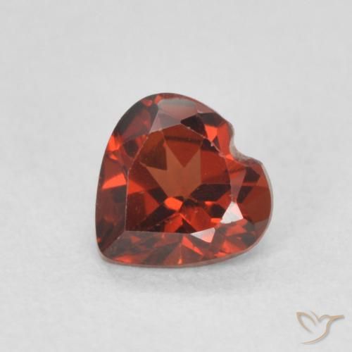 0.58ct Natural Vermelho escuro Granada Piropo, Coração, VS