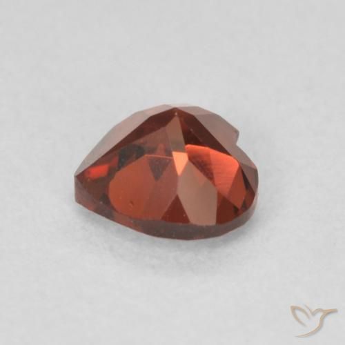 Granada Piropo Vermelho escarlate Natural 0.64ct, Coração, VVS-VS