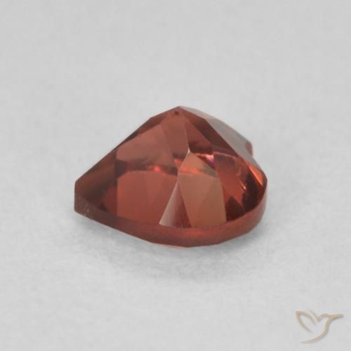 Granada Piropo Vermelho escarlate Natural 0.66ct, Coração, VVS-VS