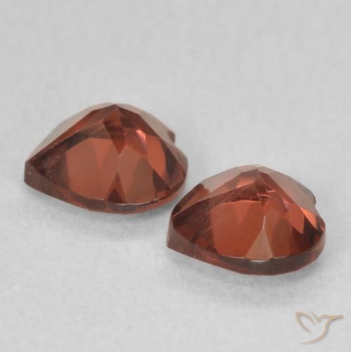 Pedras preciosas de Granada Piropo Rosa vermelha natural de 1.12 ct, Coração, VVS-VS