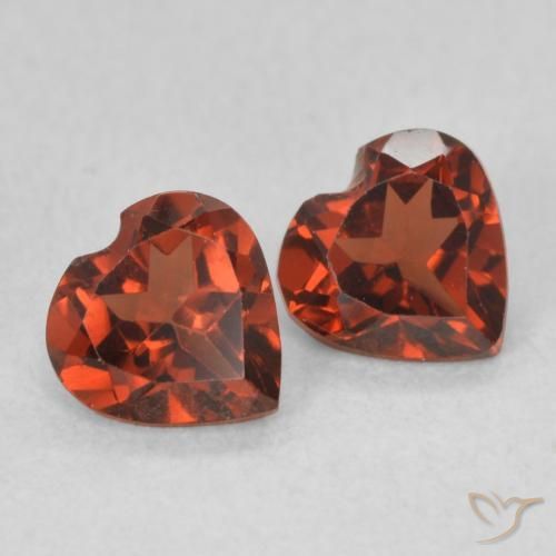 Pedras preciosas de Granada Piropo vermelho intenso natural de 1.09 ct, Coração, VVS-VS