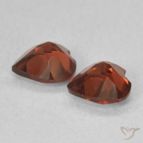 Pedras preciosas de Granada Piropo vermelho intenso natural de 1.09 ct, Coração, VVS-VS
