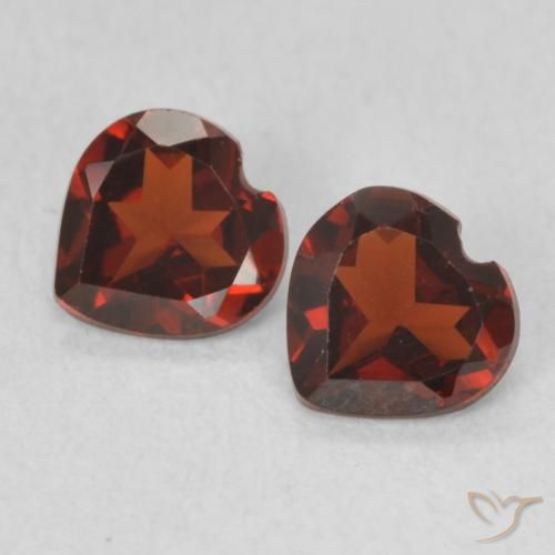0.92ctw Natural Vermelho escuro Granada Piropo, Coração, VVS-VS