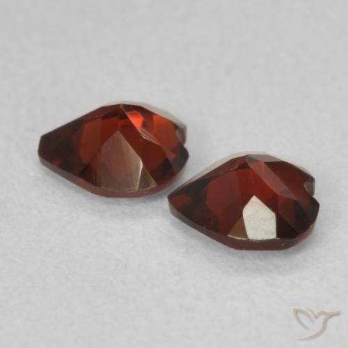 Pedras preciosas de Granada Piropo Vermelho escuro natural de 0.92 ct, Coração, VVS-VS