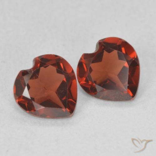 Pedras preciosas de Granada Piropo groselha vermelha natural de 1.01 ct, Coração, VVS-VS