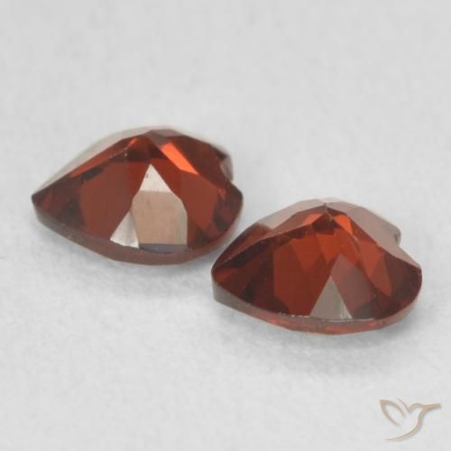 Pedras preciosas de Granada Piropo groselha vermelha natural de 1.02 ct, Coração, VVS-VS