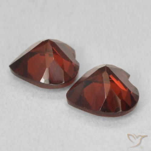 Pedras preciosas de Granada Piropo groselha vermelha natural de 1.11 ct, Coração, VVS-VS