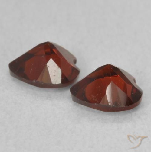 Pedras preciosas de Granada Piropo Vermelho escuro natural de 1.07 ct, Coração, VS