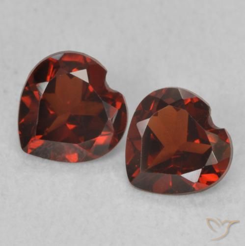0.96ctw Natural Vermelho escuro Granada Piropo, Coração, VS