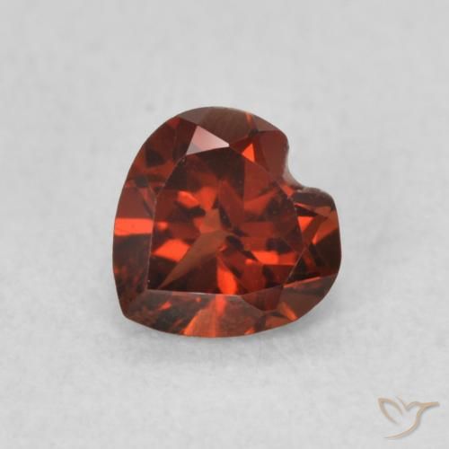 0.60ct Natural groselha vermelha Granada Piropo, Coração, VS