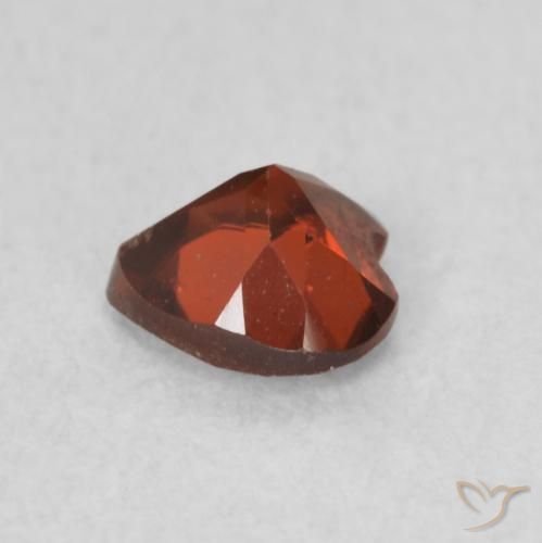 Granada Piropo groselha vermelha Natural 0.60ct, Coração, VS