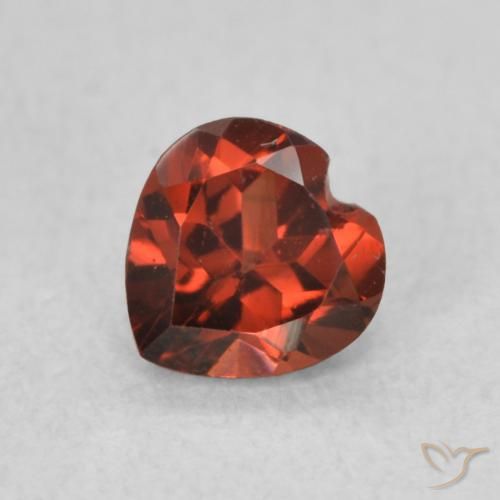 0.61ct Natural groselha vermelha Granada Piropo, Coração, VS