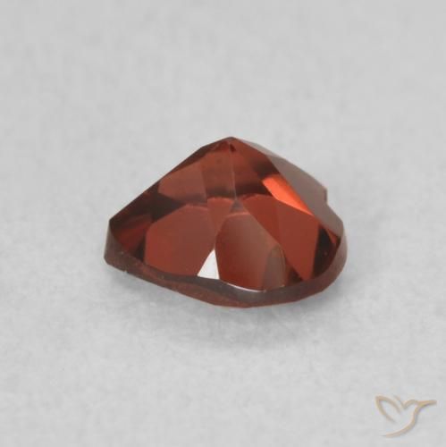Granada Piropo groselha vermelha Natural 0.61ct, Coração, VS