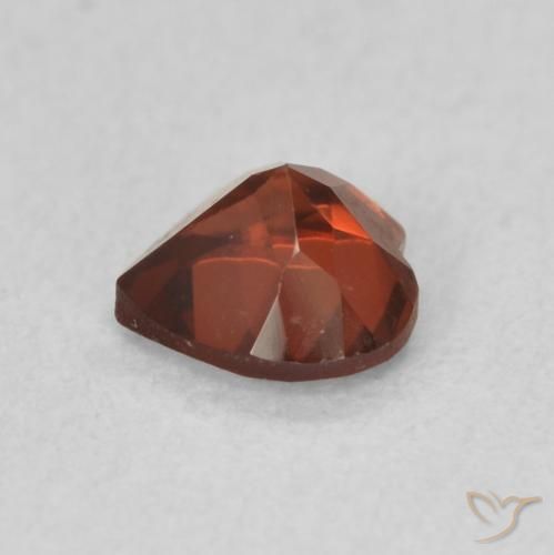 Granada Piropo Vermelho brilhante Natural 0.61ct, Coração, VS
