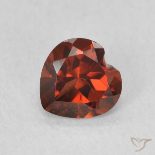 0.58ct Natural groselha vermelha Granada Piropo, Coração, VS