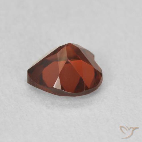 Granada Piropo groselha vermelha Natural 0.58ct, Coração, VS