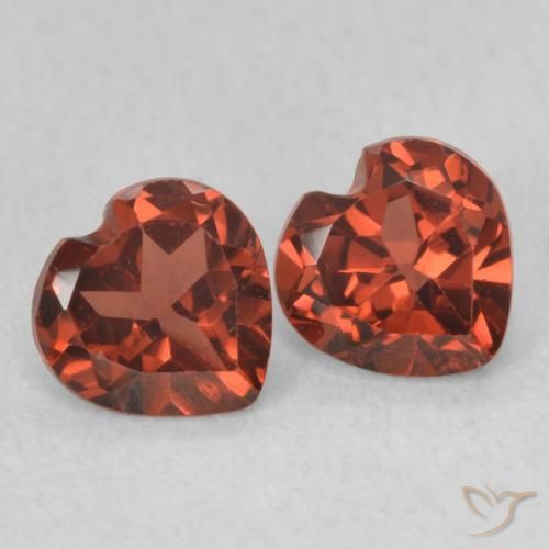 Pedras preciosas de Granada Piropo Vermelho brilhante natural de 1.11 ct, Coração, VVS-VS