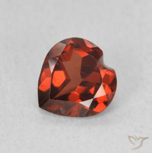 0.59ct Natural groselha vermelha Granada Piropo, Coração, VVS