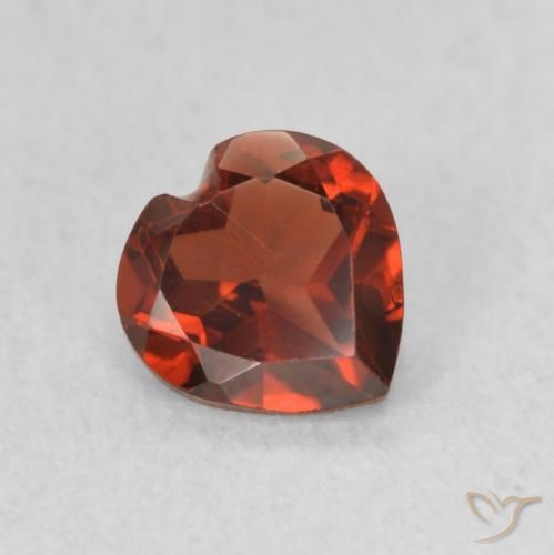 Granada Piropo groselha vermelha Natural 0.59ct, Coração, VVS